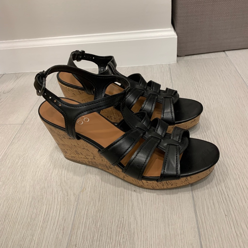 Black and Cork colored Wedges